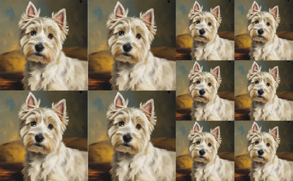 DecoCraft - Scenic Tiles Series - Oil Painting Pets - Westie