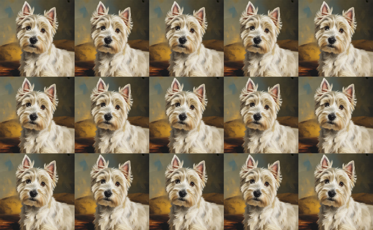 DecoCraft - Scenic Tiles Series - Oil Painting Pets - Westie