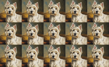 DecoCraft - Scenic Tiles Series - Oil Painting Pets - Westie