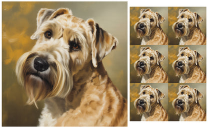 DecoCraft - Scenic Tiles Series - Oil Painting Pets - Wheaton Terrier