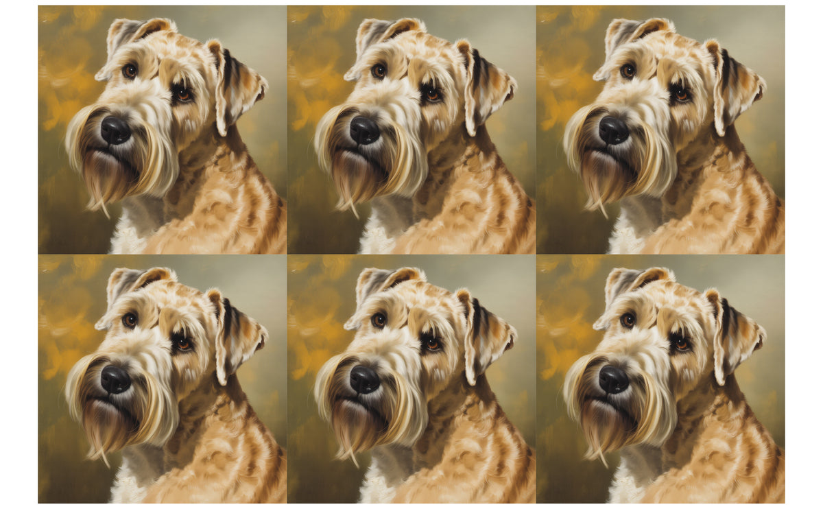 DecoCraft - Scenic Tiles Series - Oil Painting Pets - Wheaton Terrier
