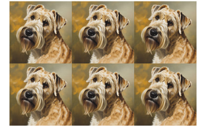 DecoCraft - Scenic Tiles Series - Oil Painting Pets - Wheaton Terrier