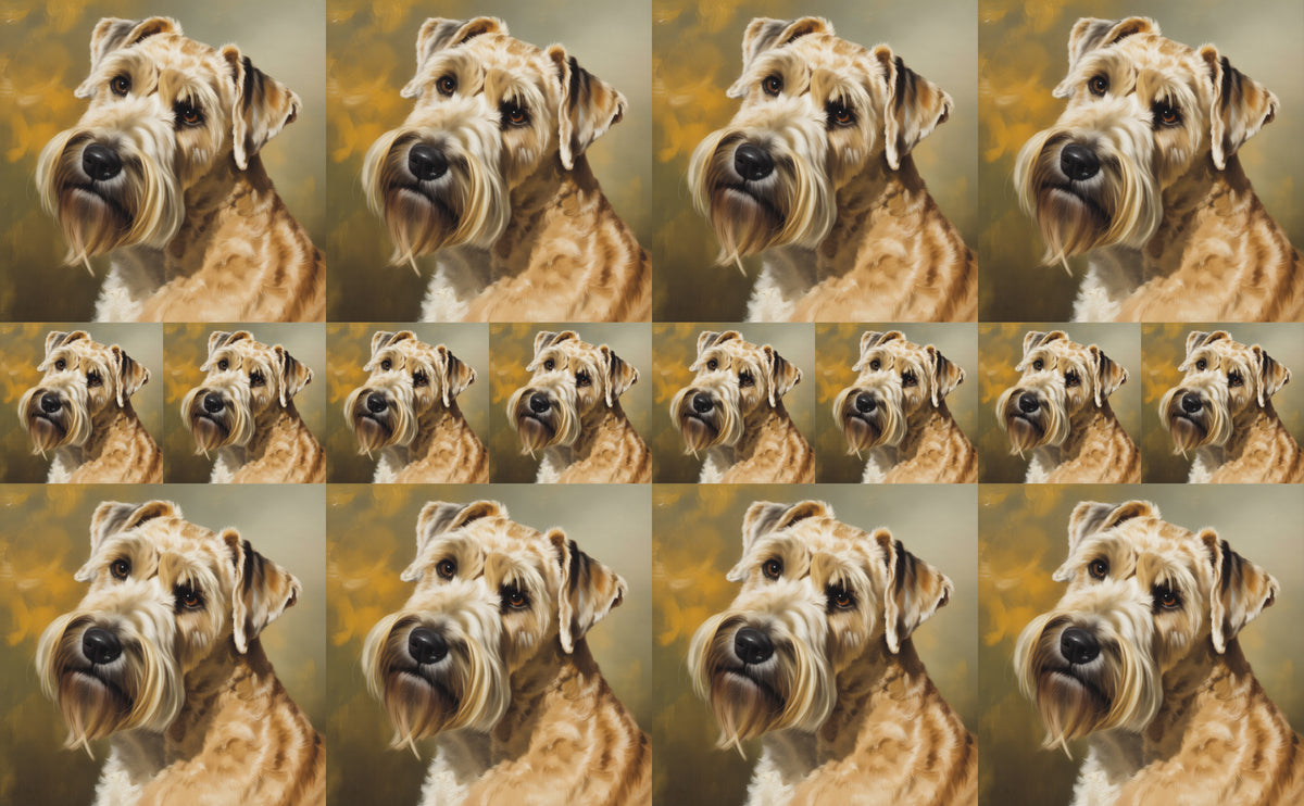 DecoCraft - Scenic Tiles Series - Oil Painting Pets - Wheaton Terrier
