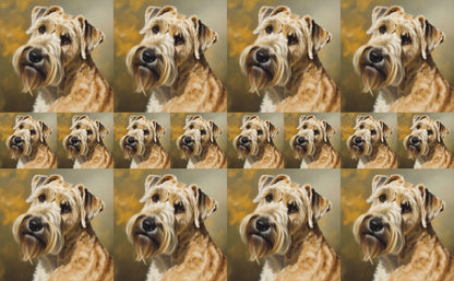 DecoCraft - Scenic Tiles Series - Oil Painting Pets - Wheaton Terrier