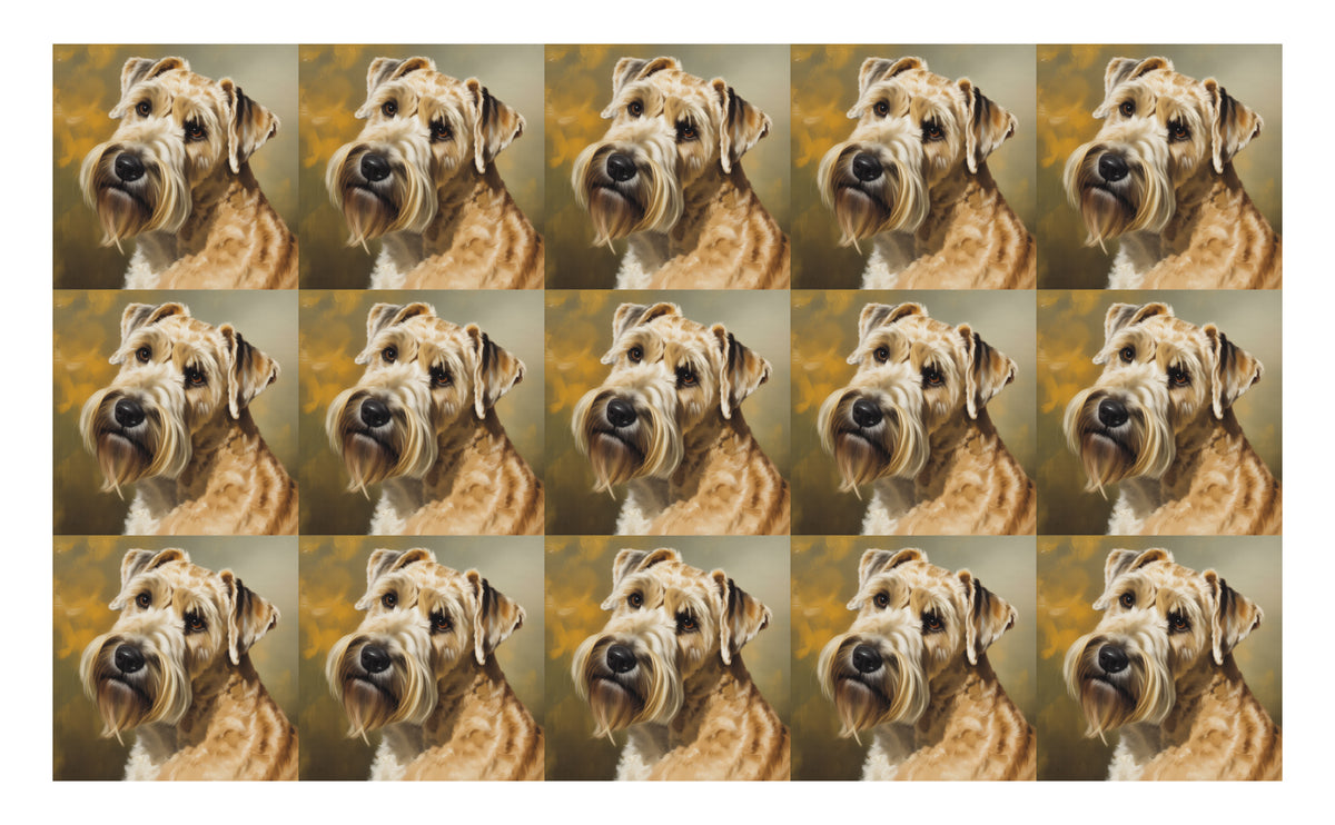 DecoCraft - Scenic Tiles Series - Oil Painting Pets - Wheaton Terrier
