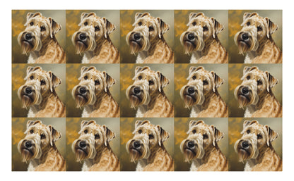 DecoCraft - Scenic Tiles Series - Oil Painting Pets - Wheaton Terrier