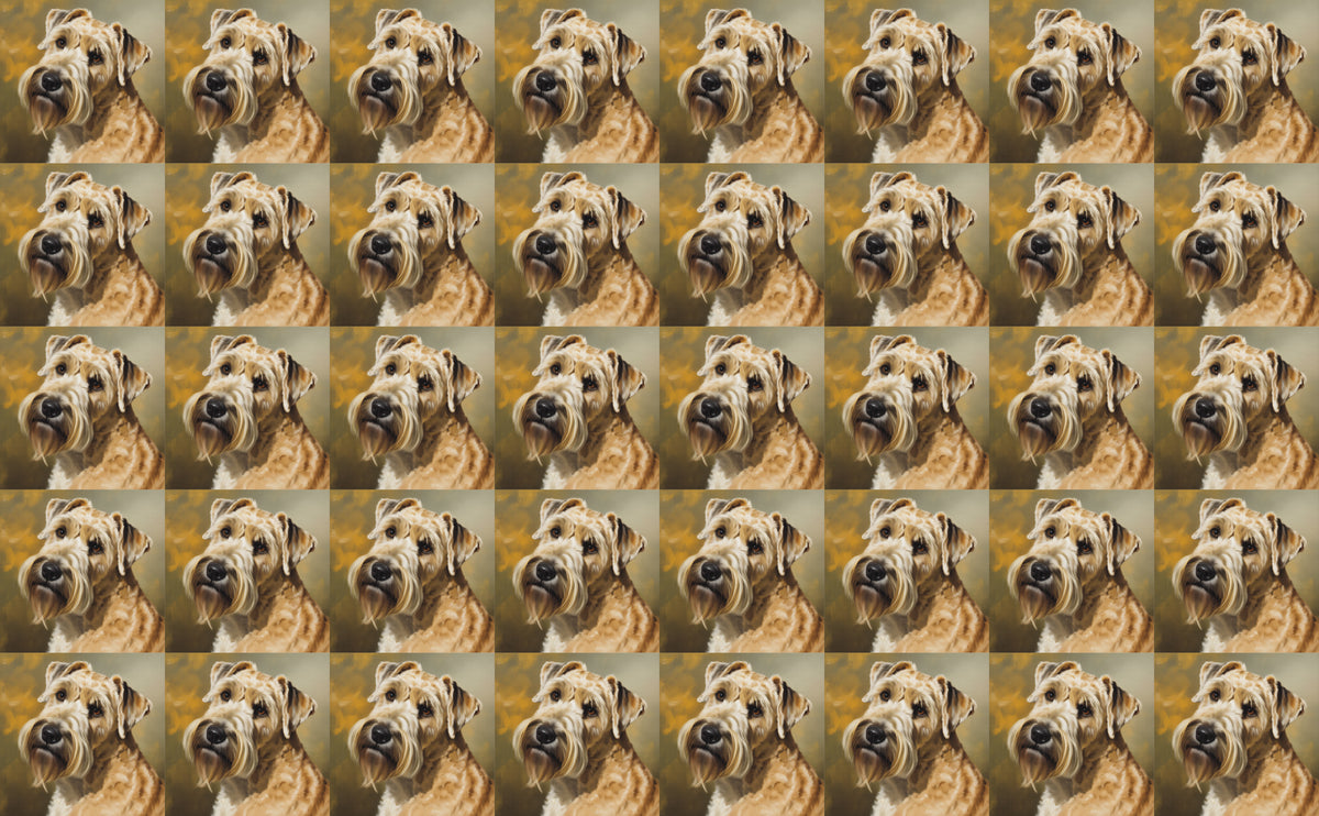 DecoCraft - Scenic Tiles Series - Oil Painting Pets - Wheaton Terrier