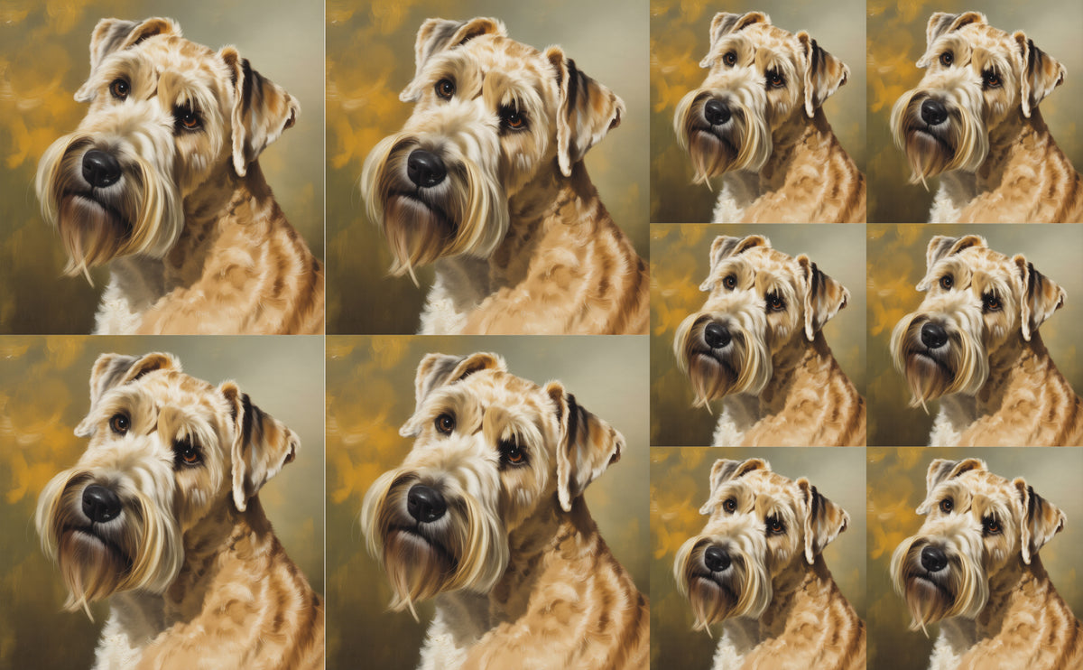 DecoCraft - Scenic Tiles Series - Oil Painting Pets - Wheaton Terrier