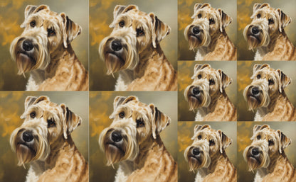 DecoCraft - Scenic Tiles Series - Oil Painting Pets - Wheaton Terrier