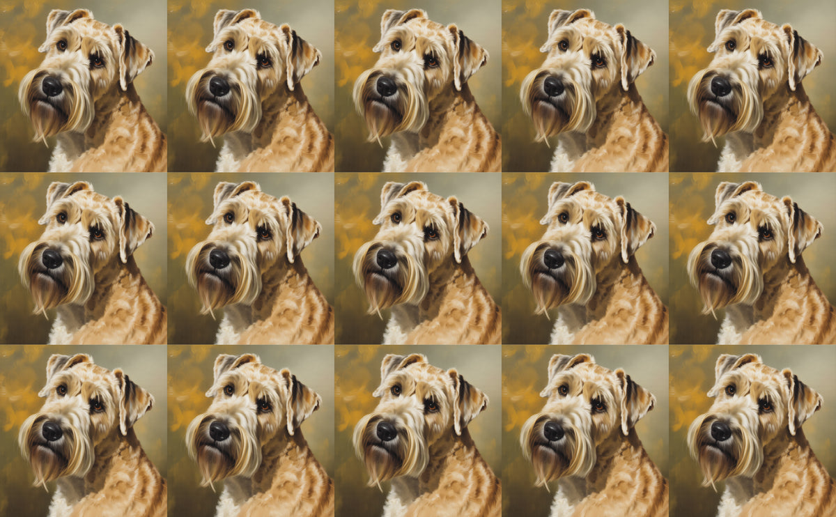 DecoCraft - Scenic Tiles Series - Oil Painting Pets - Wheaton Terrier