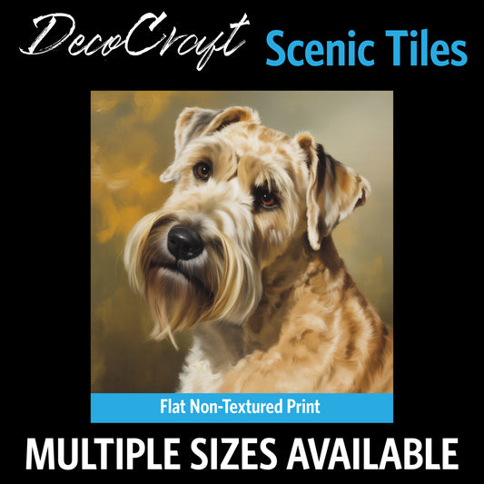 DecoCraft - Scenic Tiles Series - Oil Painting Pets - Wheaton Terrier