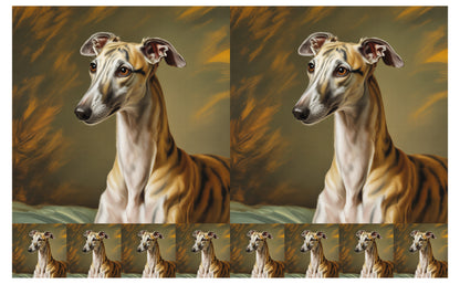 DecoCraft - Scenic Tiles Series - Oil Painting Pets - Whippet