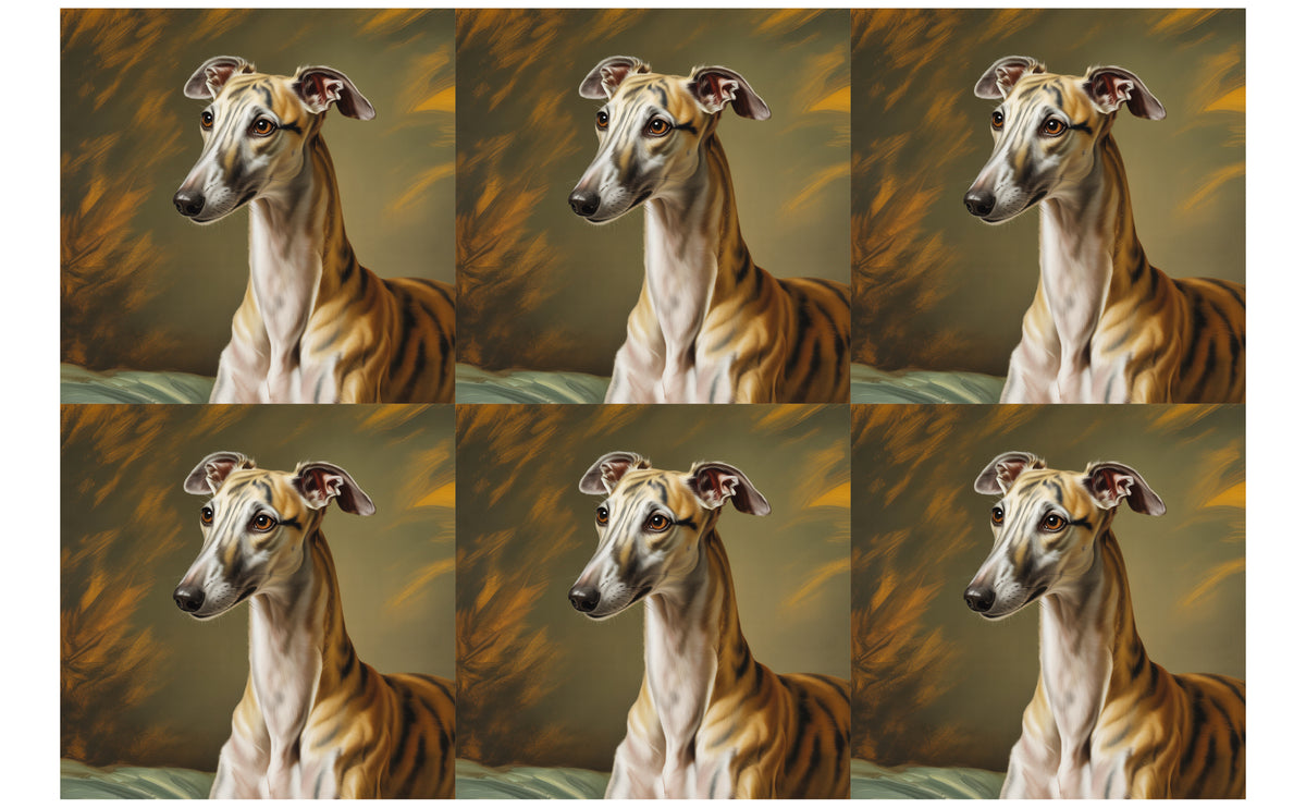 DecoCraft - Scenic Tiles Series - Oil Painting Pets - Whippet