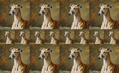 DecoCraft - Scenic Tiles Series - Oil Painting Pets - Whippet