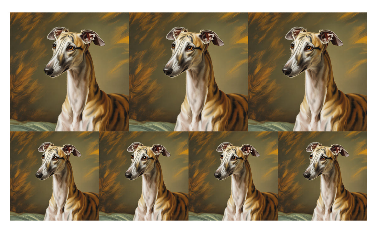 DecoCraft - Scenic Tiles Series - Oil Painting Pets - Whippet