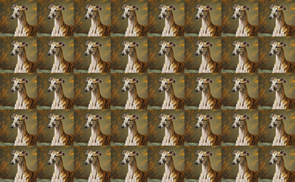 DecoCraft - Scenic Tiles Series - Oil Painting Pets - Whippet