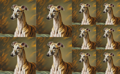 DecoCraft - Scenic Tiles Series - Oil Painting Pets - Whippet