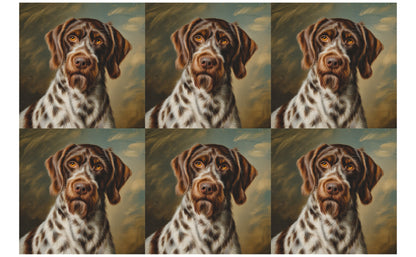 DecoCraft - Scenic Tiles Series - Oil Painting Pets - Wirehaired Pointing Griffon