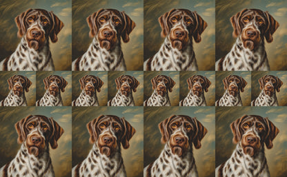 DecoCraft - Scenic Tiles Series - Oil Painting Pets - Wirehaired Pointing Griffon