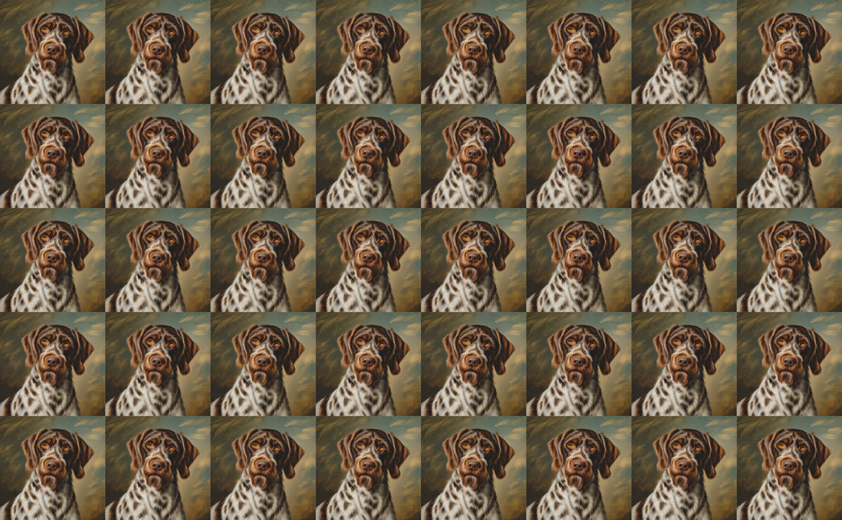 DecoCraft - Scenic Tiles Series - Oil Painting Pets - Wirehaired Pointing Griffon