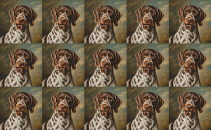 DecoCraft - Scenic Tiles Series - Oil Painting Pets - Wirehaired Pointing Griffon