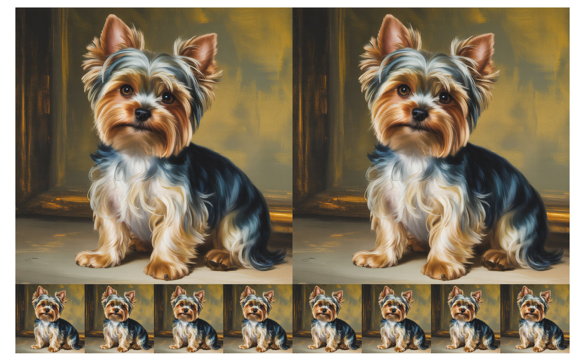 DecoCraft - Scenic Tiles Series - Oil Painting Pets - Yorkie