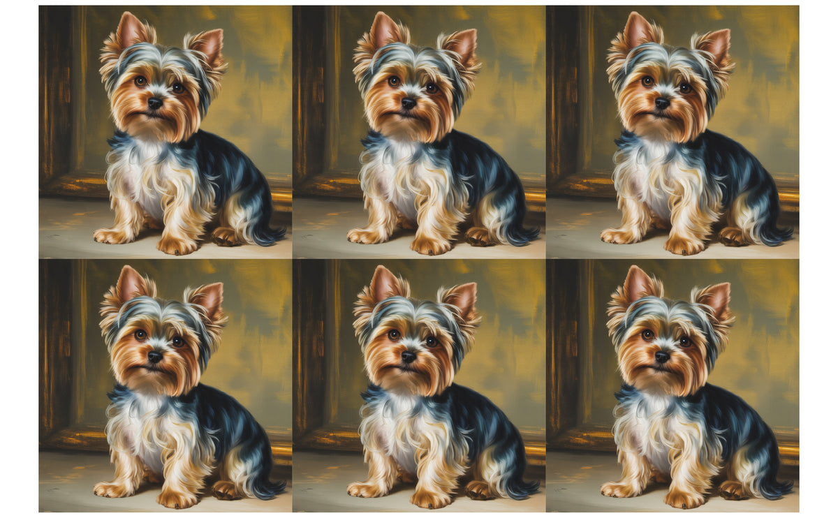 DecoCraft - Scenic Tiles Series - Oil Painting Pets - Yorkie