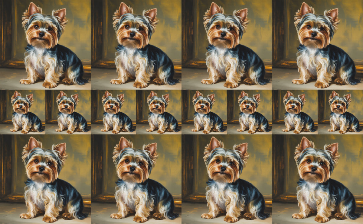 DecoCraft - Scenic Tiles Series - Oil Painting Pets - Yorkie