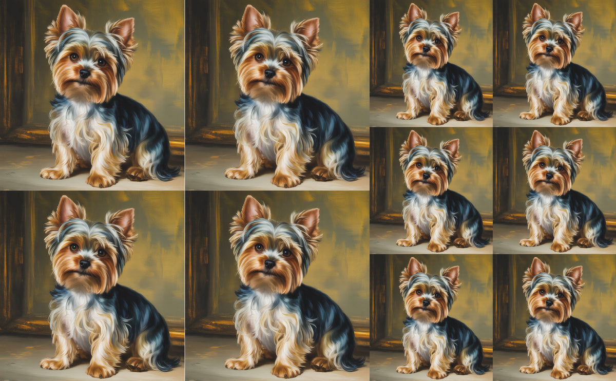 DecoCraft - Scenic Tiles Series - Oil Painting Pets - Yorkie