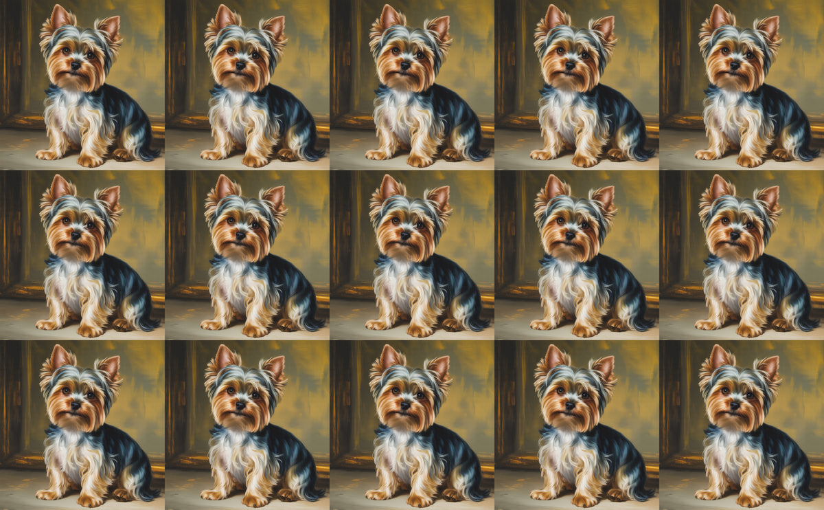 DecoCraft - Scenic Tiles Series - Oil Painting Pets - Yorkie