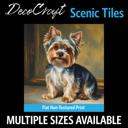 DecoCraft - Scenic Tiles Series - Oil Painting Pets - Yorkie