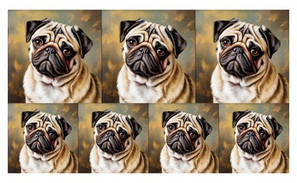 DecoCraft - Scenic Tiles Series - Oil Painting Pets - Pug