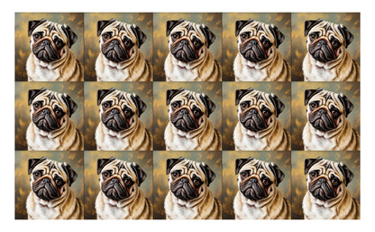 DecoCraft - Scenic Tiles Series - Oil Painting Pets - Pug
