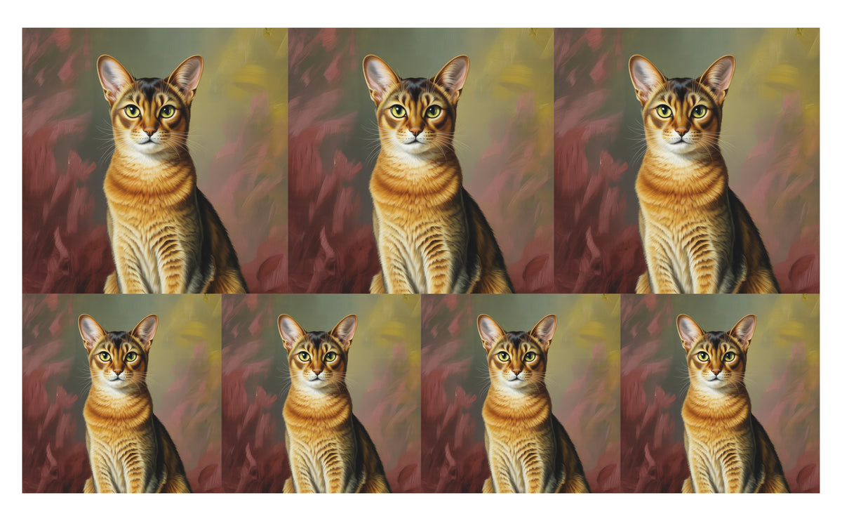 DecoCraft - Scenic Tiles Series - Oil Painting Pets - Abyssinian