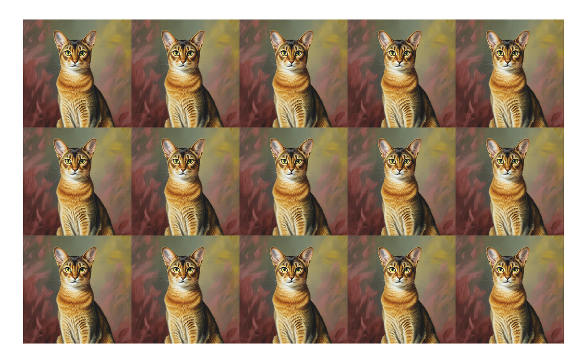DecoCraft - Scenic Tiles Series - Oil Painting Pets - Abyssinian