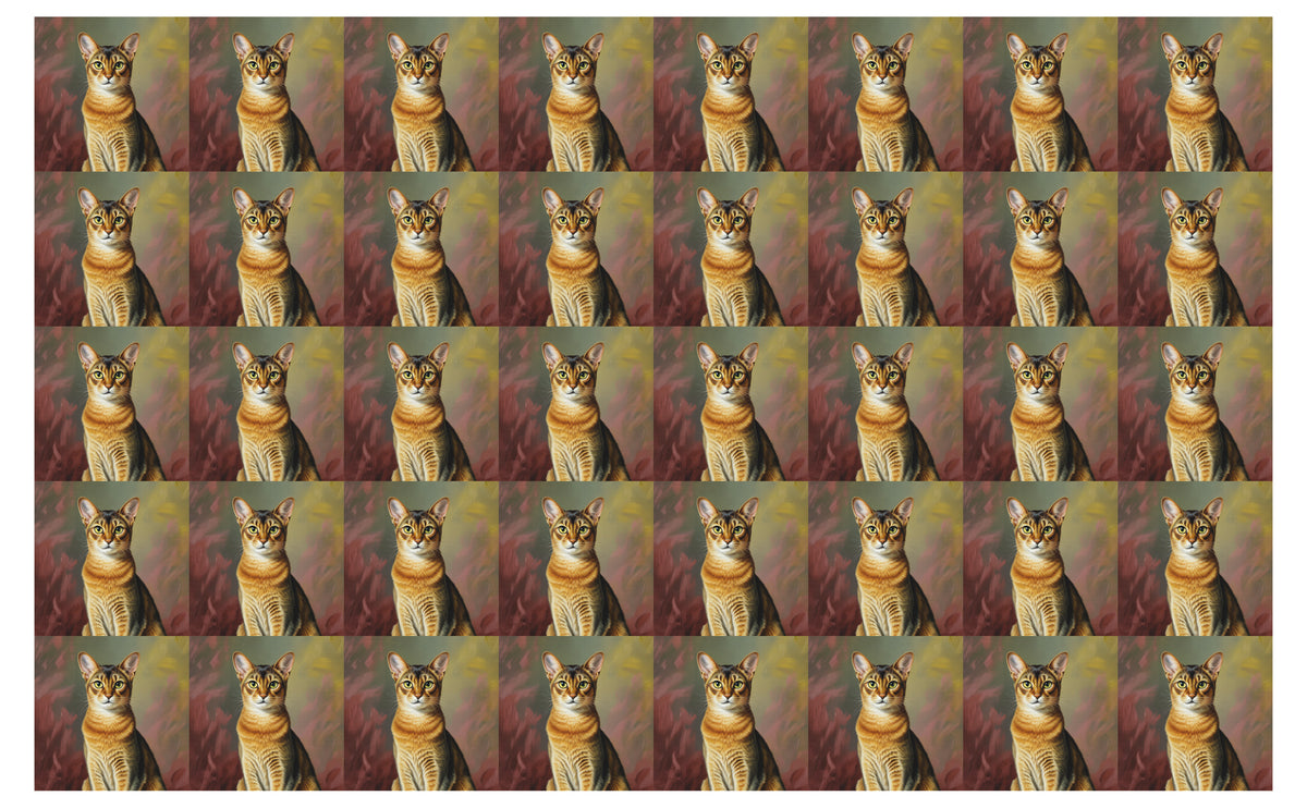 DecoCraft - Scenic Tiles Series - Oil Painting Pets - Abyssinian