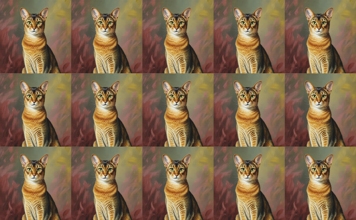 DecoCraft - Scenic Tiles Series - Oil Painting Pets - Abyssinian