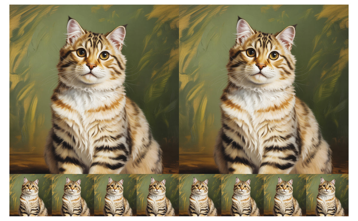 DecoCraft - Scenic Tiles Series - Oil Painting Pets - American Bobtail