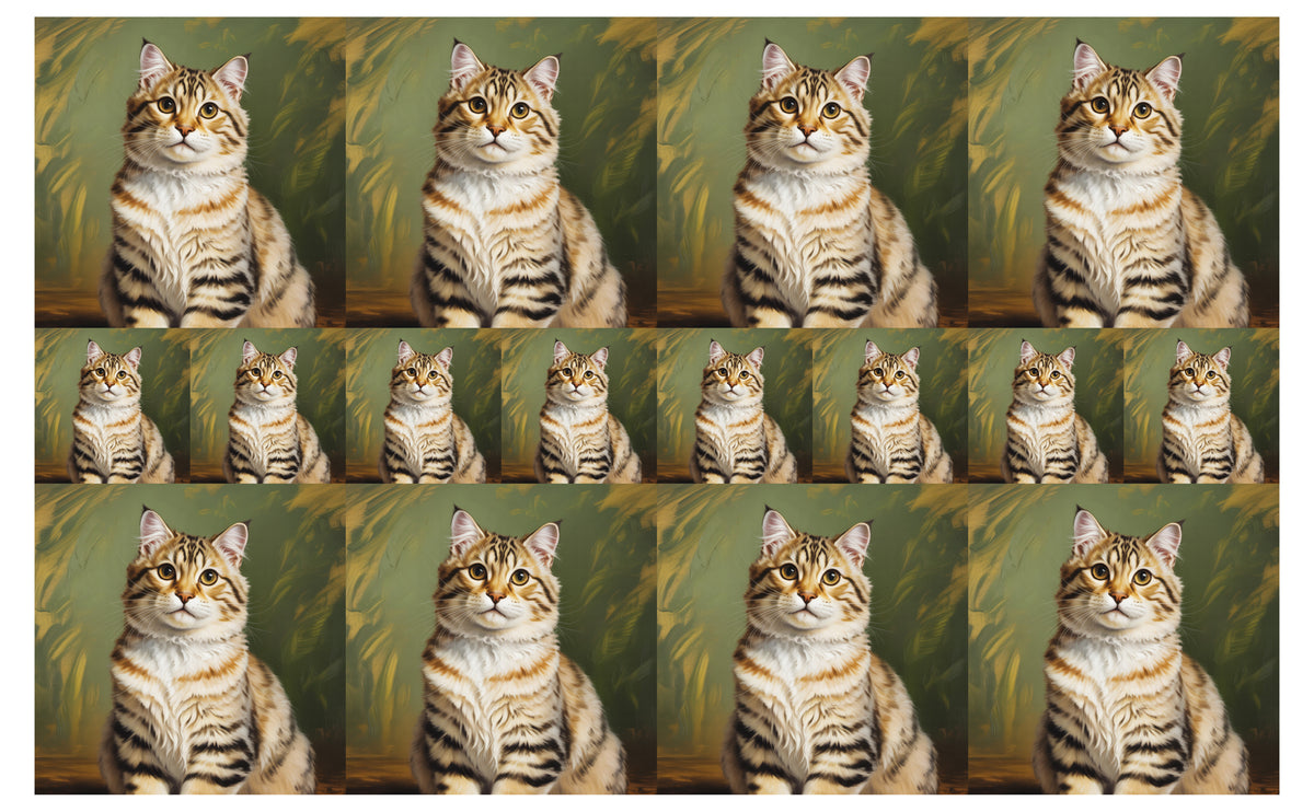 DecoCraft - Scenic Tiles Series - Oil Painting Pets - American Bobtail