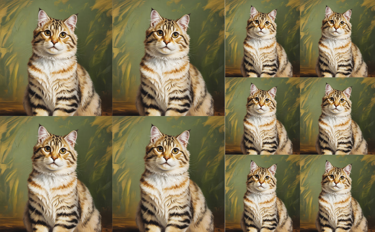 DecoCraft - Scenic Tiles Series - Oil Painting Pets - American Bobtail