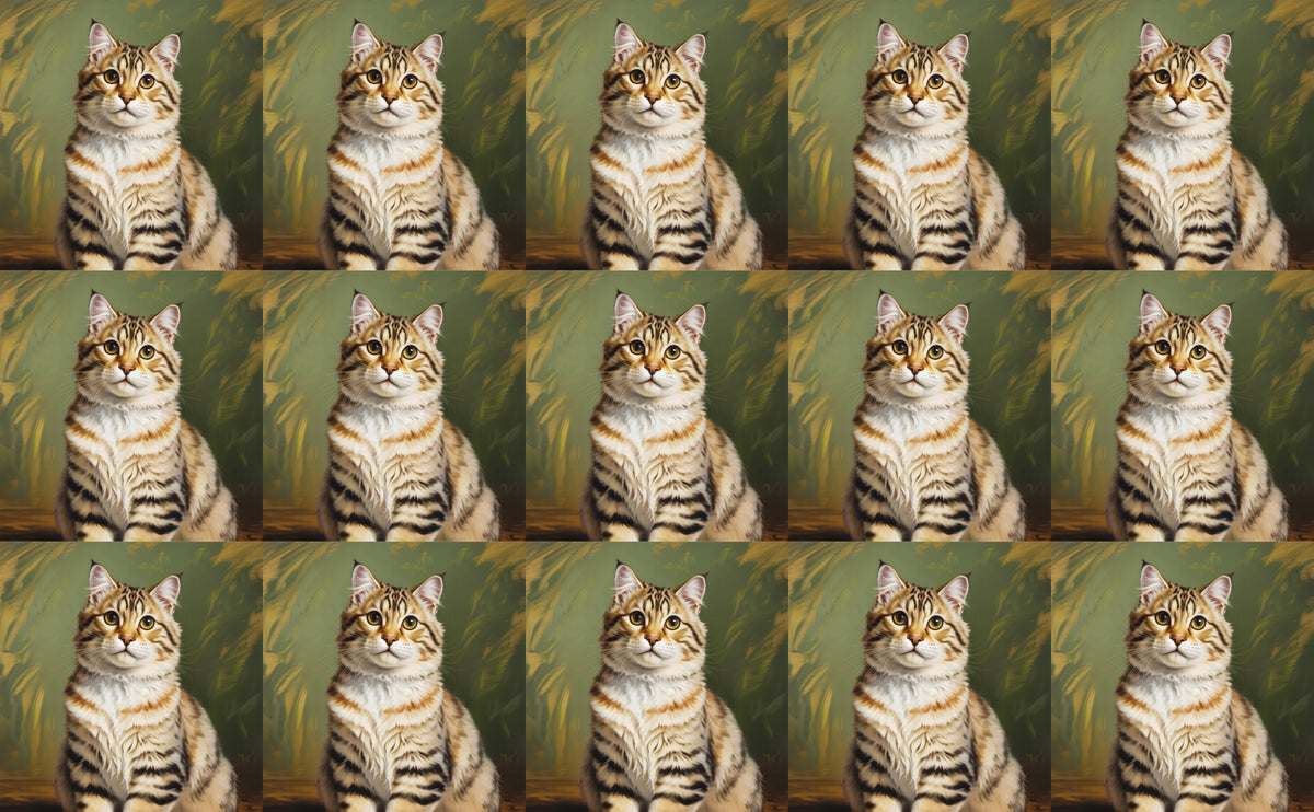 DecoCraft - Scenic Tiles Series - Oil Painting Pets - American Bobtail