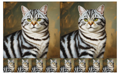 DecoCraft - Scenic Tiles Series - Oil Painting Pets - American Shorthair