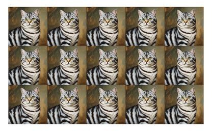 DecoCraft - Scenic Tiles Series - Oil Painting Pets - American Shorthair