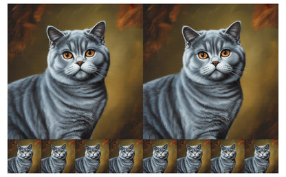 DecoCraft - Scenic Tiles Series - Oil Painting Pets - British Shorthair