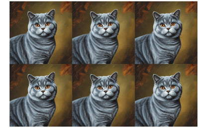 DecoCraft - Scenic Tiles Series - Oil Painting Pets - British Shorthair