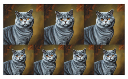 DecoCraft - Scenic Tiles Series - Oil Painting Pets - British Shorthair