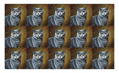 DecoCraft - Scenic Tiles Series - Oil Painting Pets - British Shorthair