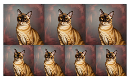DecoCraft - Scenic Tiles Series - Oil Painting Pets - Burmese