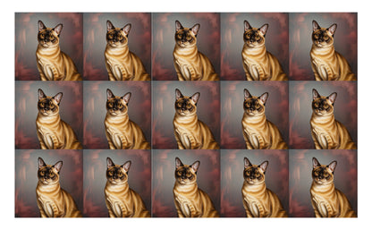 DecoCraft - Scenic Tiles Series - Oil Painting Pets - Burmese