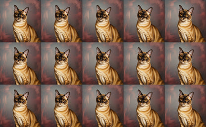 DecoCraft - Scenic Tiles Series - Oil Painting Pets - Burmese
